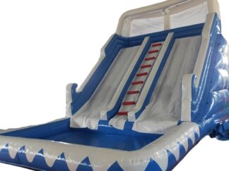 Inflatable Water Slide with Obstacle Course and Bounce House – Heavy-Duty Outdoor Water Slide with Air Blower – Size: 800×400×600 cm