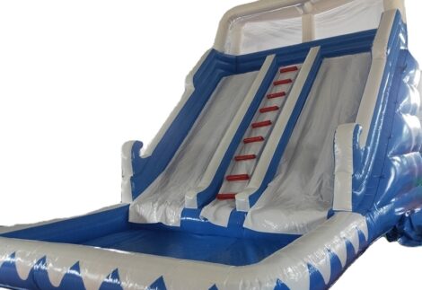 Inflatable Water Slide with Obstacle Course and Bounce House – Heavy-Duty Outdoor Water Slide with Air Blower – Size: 800×400×600 cm