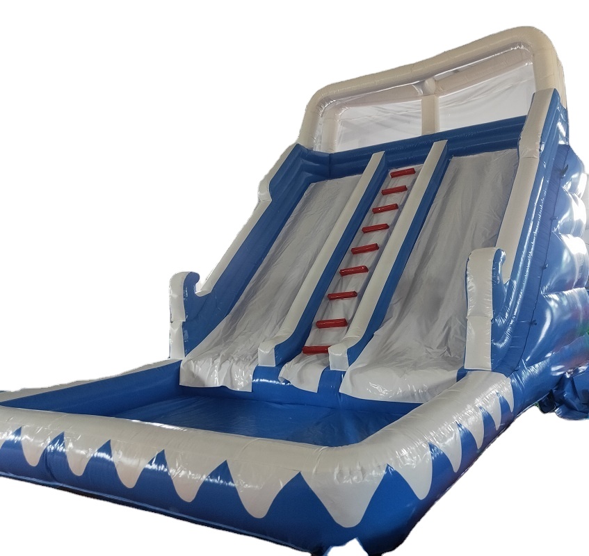 Inflatable Water Slide with Obstacle Course and Bounce House – Heavy-Duty Outdoor Water Slide with Air Blower – Size: 800×400×600 cm
