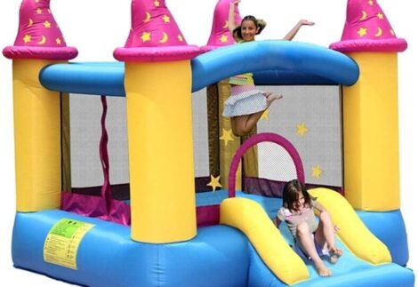 Inflatable Bouncy Castle for Kids – Small Indoor & Outdoor Trampoline Castle – Size: 400×300×280 cm