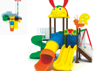 Outdoor Playground Toy Set for Kids – 4 Slides & 3 Swings –Large, Durable & Exciting for Kids –   Size: 600x400x350 cm