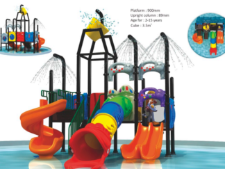 Large Outdoor Water Playground for Kids with 4 Exciting Slides | Size:450x400x400 cm