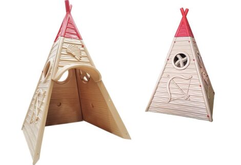 Outdoor/Indoor Plastic Tent Playhouse for Kids Size: 154×154×250 cm