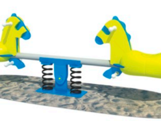 Outdoor Playground Spring Seesaw – 2 Seaters – For Kids & Adults – Size: 280×40×82 cm