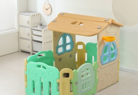 Kids Playhouse – Indoor & Outdoor Plastic Toy for Toddlers and Preschoolers – Size: 163×147×120 cm