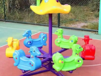 Indoor & Outdoor Merry-Go-Round Ride with 6 Seaters – Rotary Toy – Non Power – Size: 180×180 cm