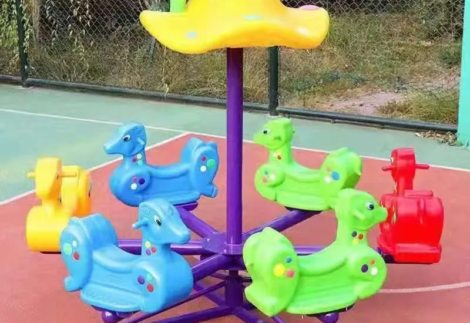 Indoor & Outdoor Merry-Go-Round Ride with 6 Seaters – Rotary Toy – Non Power – Size: 180×180 cm