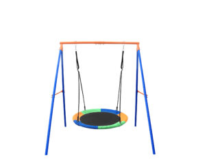 Outdoor Heavy-Duty Metal Swing Set for Backyard. Size: ‎170x180x180cm