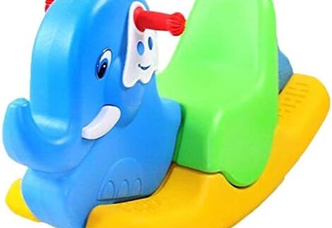 Kids Plastic Rocker – Indoor & Outdoor Ride-On Toy – Size: 84×30×46 cm