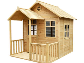 Garden Play Kids House Wooden Outdoor Playhouse for Children with Balcony -Cubby House- Size: 242x208x226 cm.