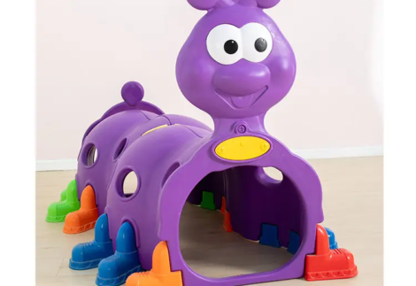 Purple Caterpillar Tunnel Playground – Large Indoor & Outdoor Activity Toy – Size: 176×101×118 cm