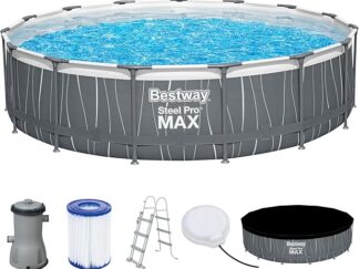 Bestway Steel Pro MAX Round AG Pool Set with LED Light 15' x 42"/4.57m x 1.07m