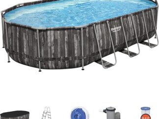 Power Steel 20' x 12' x 48"/6.10m x 3.66m x 1.22m Oval Pool Set