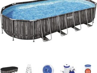 Power Steel 24' X 12' X 48"/7.32M X 3.66M X 1.22M Oval Pool Set