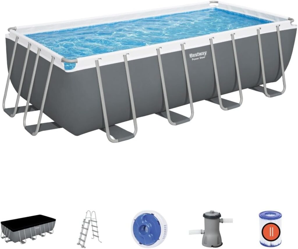 Bestway, Power Pro Pool Max Swimming Pool, Large Swimming, Above Ground Pool, 16ft
4.88Mx2.44x1.22M
