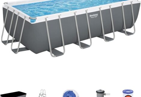 Bestway, Power Pro Pool Max Swimming Pool, Large Swimming, Above Ground Pool, 16ft
4.88Mx2.44x1.22M