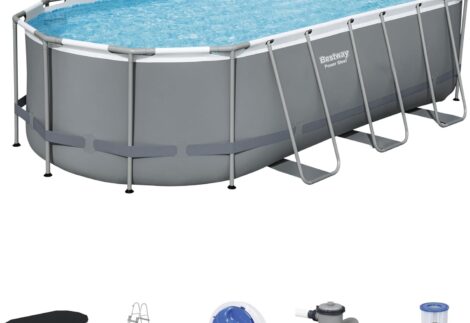 Bestway Pool Set Power Steel Oval 549X274X122Cm
