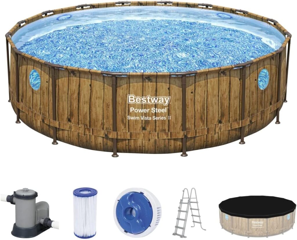 Swimming pool fuori terra Bestway roundabout with accessories
4.88Mx1.22M