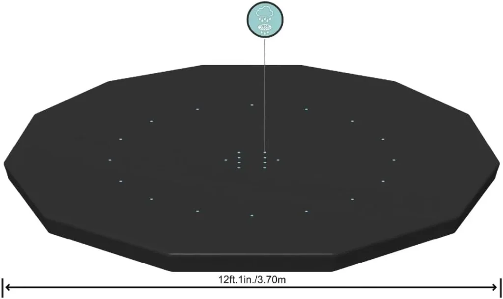 Bestway Round Pool Cover 12'/3.66m, Ground Cloths and Floor Protectors, Pool Accessories