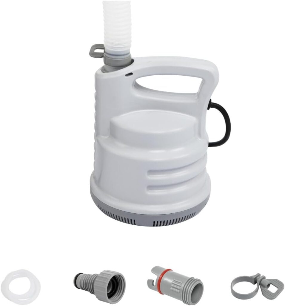 Bestway 3028L/800gal Pool Drain Pump, Pool Cleaning Accessories, Compatible With Almost All Above Ground Pools, With Extra-long Drain Hose & Adaptor