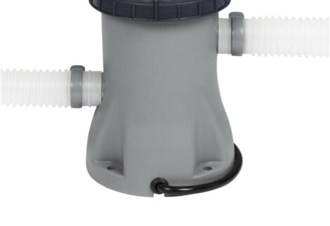 Bestway 330gal Flowclear Filter Pump, Above Ground Pool Cleaner for 1,100L–8,300L Pools, Includes Replaceable Cartridge, 280gal/h System Flow Rate, Grey
