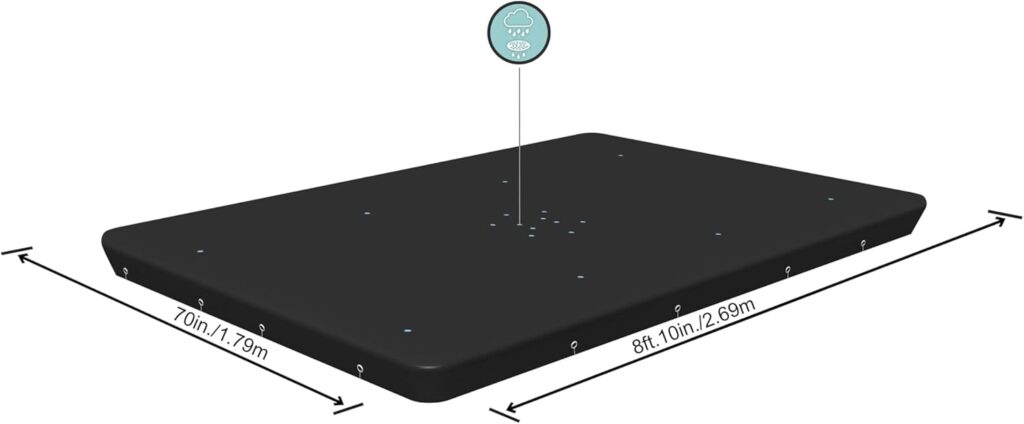 9'3" x 6'5"/2.82m x 1.96m PVC Pool Cover