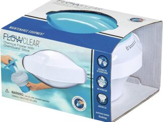 Bestway Pool Flowclear Chemical Floater with ChemGuard Protective Glove, Blue