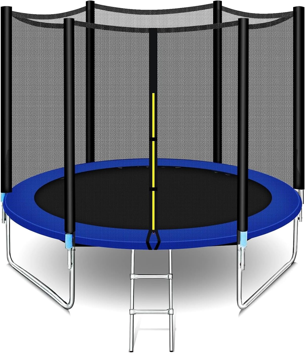 Indoor/Outdoor Round Trampoline with Safety Net – Size: 4, 6 ft