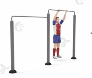 OUTDOOR FITNESS DOUBLE HORIZONTAL BAR HEAVY DUTY