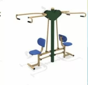 OUTDOOR FITNESS DOUBLE LAT PULL DOWN HEAVY DUTY GYM MACHINE